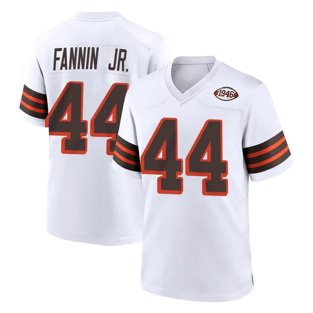 C.Browns #44 Harold Fannin Jr. Player White Alternate Home Game ROCER Stitched Jerseys