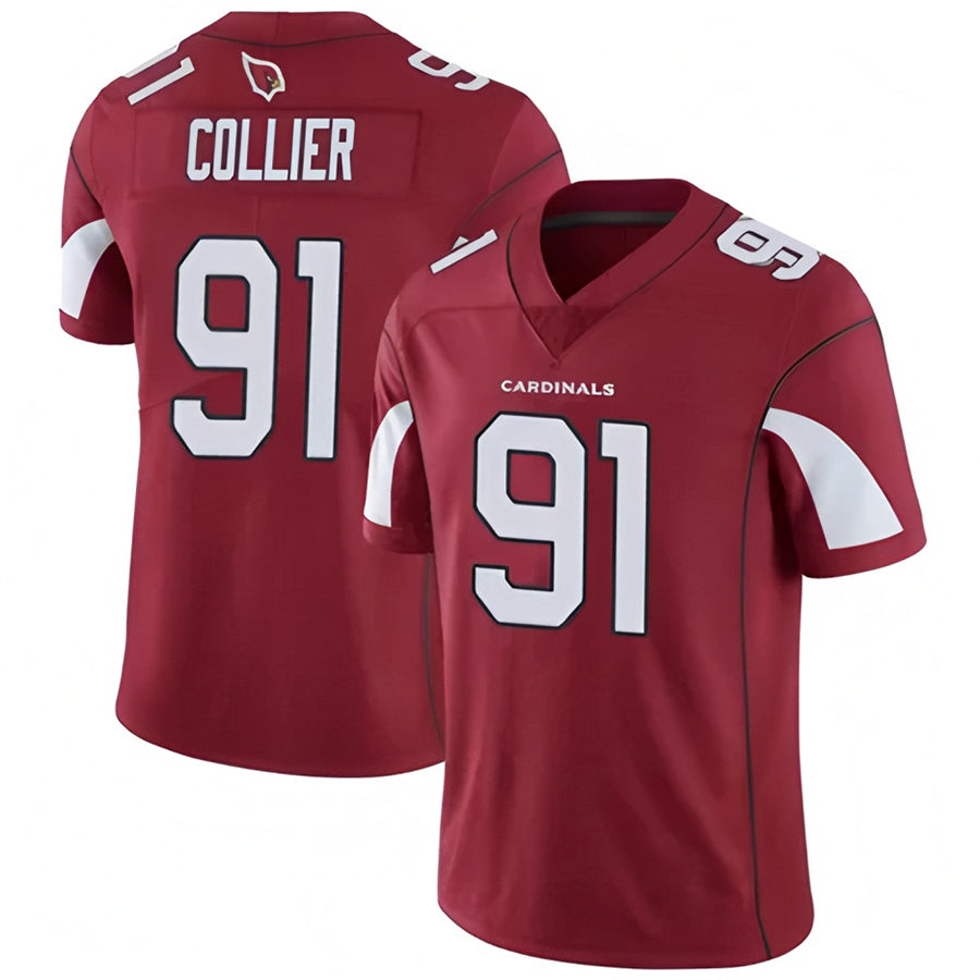 A.Cardinals #91 L.J. Collier Player Cardinal Vapor Untouchable Limited ROCER Stitched Jerseys