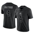 C.Browns #4 Deshaun Watson Player Black Reflective Home Game ROCER Stitched Jerseys
