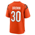 C.Bengals #30 Chase Brown Player Orange Home Game ROCER Stitched Jerseys