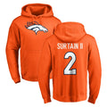 D.Broncos #2 Pat Surtain II Player Orange Pullover Hoodie Limited ROCER Stitched Jerseys