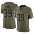 S.Seahawks #39 Ty Okada Player Olive Limited Salute To Service Home Game ROCER Stitched Jerseys