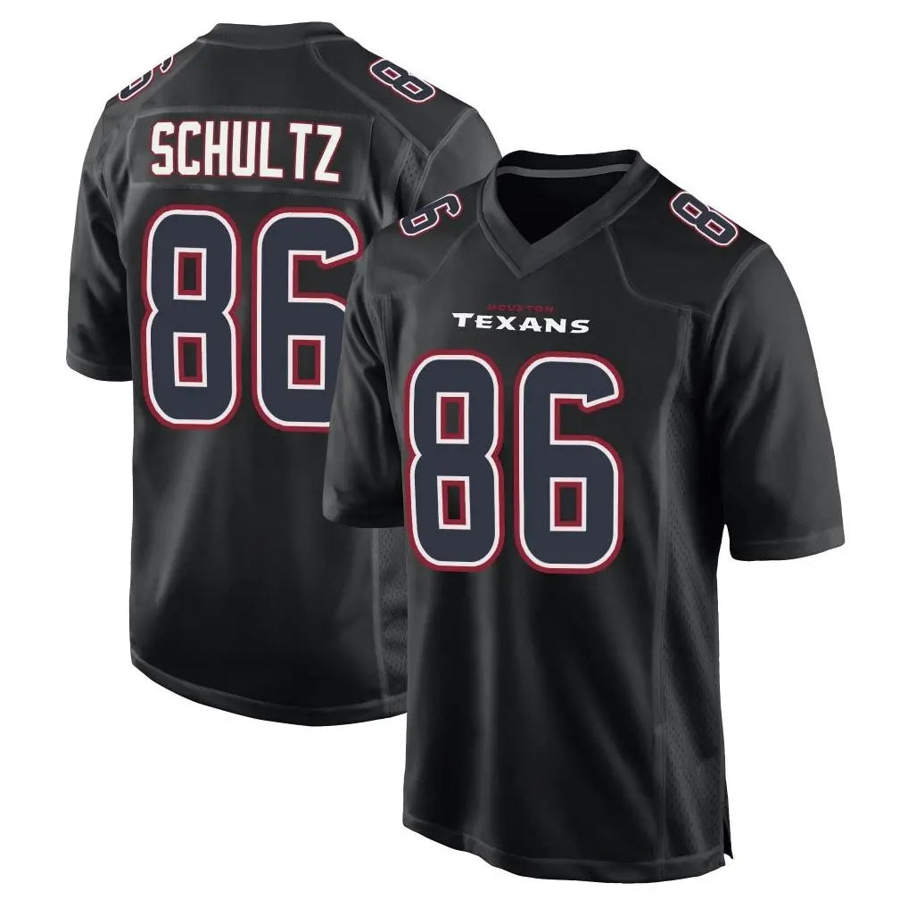 H.Texans #86 Dalton Schultz Player Black Fashion Home Game ROCER Stitched Jerseys