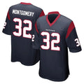 H.Texans #32 David Montgomery Player Navy Home Game ROCER Stitched Jerseys