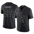 B.Bills #22 Ray Davis Player Black RFLCTV Limited ROCER Stitched Jerseys