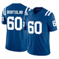 IN.Colts #60 Tanor Bortolini Player Royal Limited Vapor F.U.S.E. Home Game ROCER Stitched Jerseys
