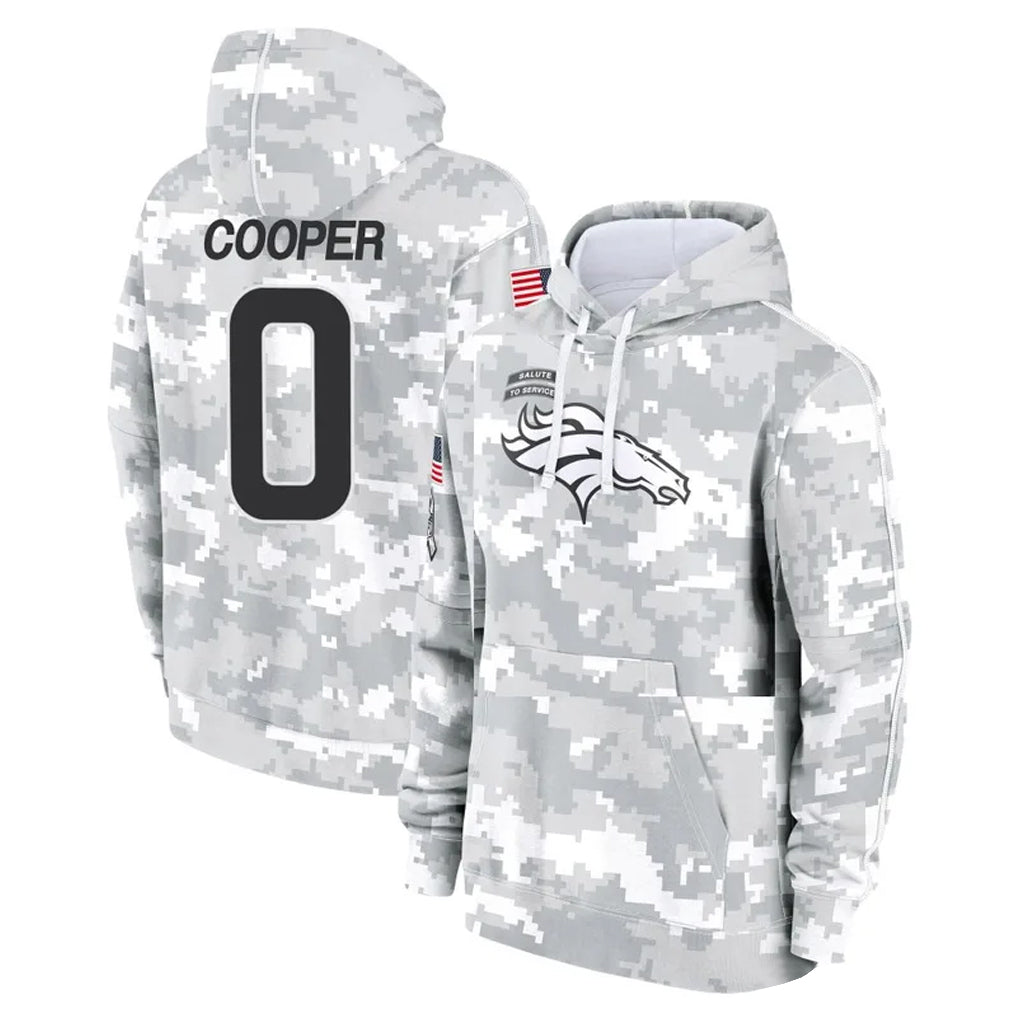 D.Broncos #0 Jonathon Cooper Player Arctic Camo Salute to Service Hoodies Limited Game ROCER Stitched Jerseys
