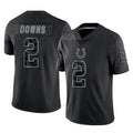 IN.Colts #2 Josh Downs Player Black Reflective Limited Game ROCER Stitched Jerseys