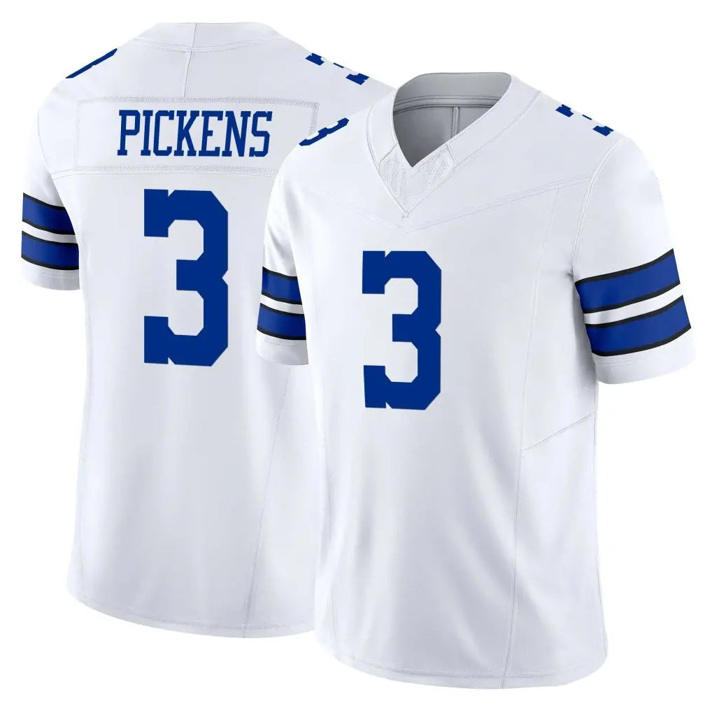 D.Cowboys #3 George Pickens Player White Limited Vapor F.U.S.E. Home Game ROCER Stitched Jerseys