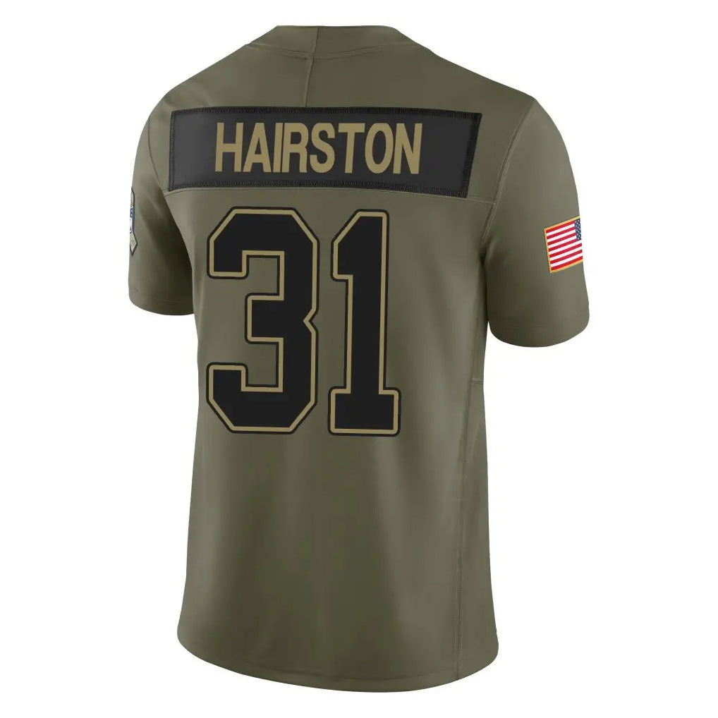 B.Bills #31 Maxwell Hairston Player Olive Salute To Service Limited Home Game ROCER Stitched Jerseys