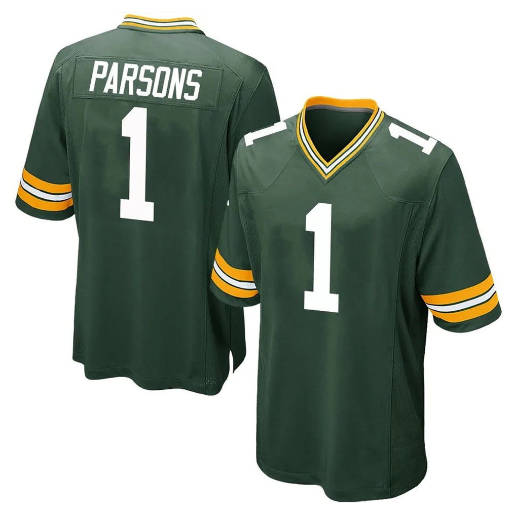 GB.Packers #1 Micah Parsons Player Green Home Game ROCER Stitched Jerseys
