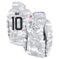 D.Broncos #10 Bo Nix Player Arctic Camo Salute to Service Hoodies Limited Game ROCER Stitched Jerseys