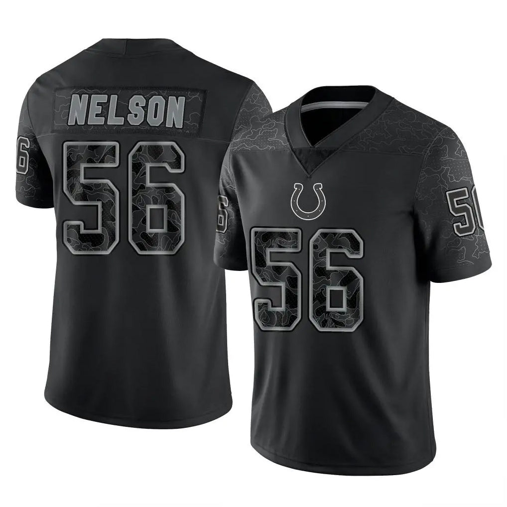 IN.Colts #56 Quenton Nelson Player Black Reflective Limited Game ROCER Stitched Jerseys