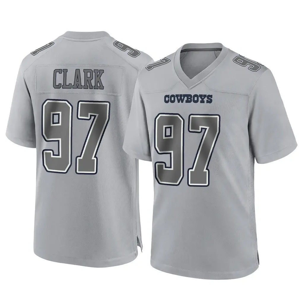D.Cowboys #97 Kenny Clark Player Gray Atmosphere Fashion Home Game ROCER Stitched Jerseys