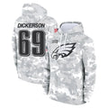 P.Eagles #69 Landon Dickerson Player Arctic Camo Salute to Service Pullover Hoodies Limited Game ROCER Stitched Jerseys