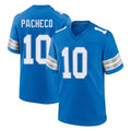 D.Lions #10 Isiah Pacheco Player Blue Alternate Home Game ROCER Stitched Jerseys