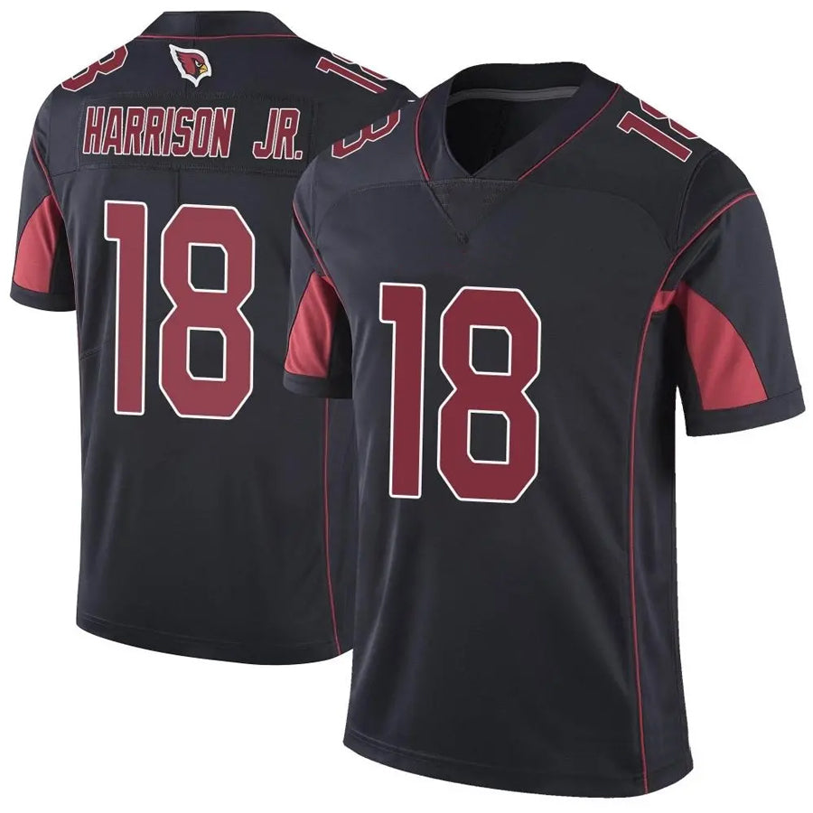 A.Cardinals #18 Marvin Harrison Jr. Player Black Vapor Limited Elite ROCER Stitched Jerseys