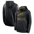 P.Eagles ## Eagles Blank Player Black Salute to Service Hoodies Limited Game ROCER Stitched Jerseys