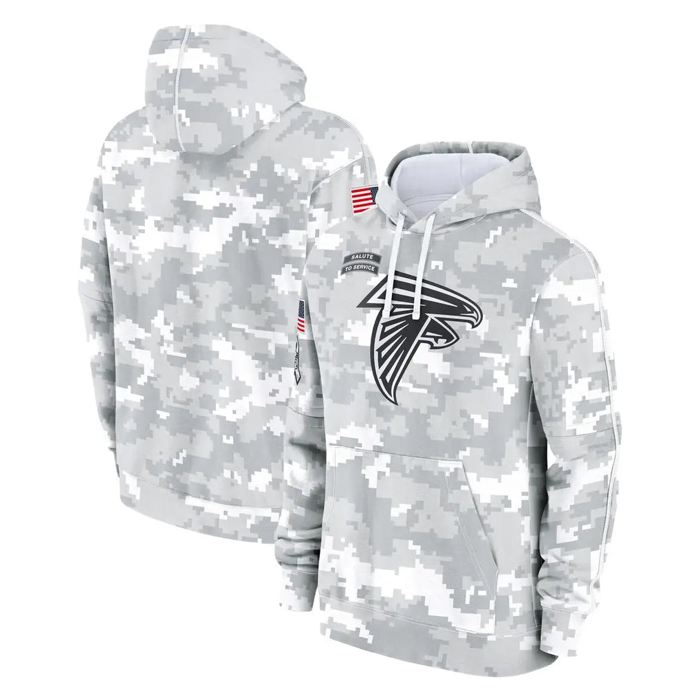 A.Falcons ## Falcons Blank Player Arctic Camo Salute to Service Limited Hoodie ROCER Stitched Jerseys