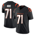 C.Bengals #71 Amarius Mims Player Black Vapor F.U.S.E. Limited Home Game ROCER Stitched Jerseys