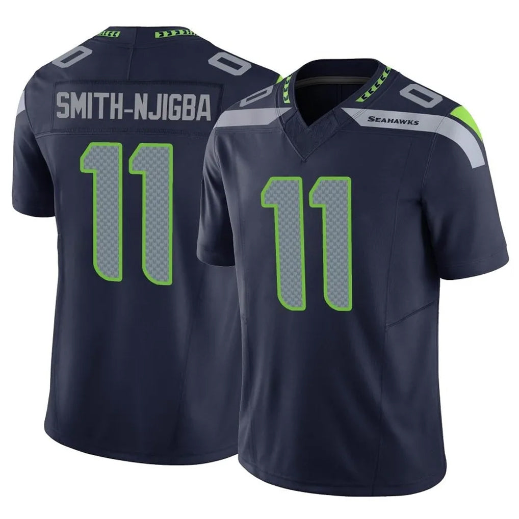 S.Seahawks #11 Jaxon Smith-Njigba Player Navy Limited Vapor F.U.S.E. Home Game ROCER Stitched Jerseys