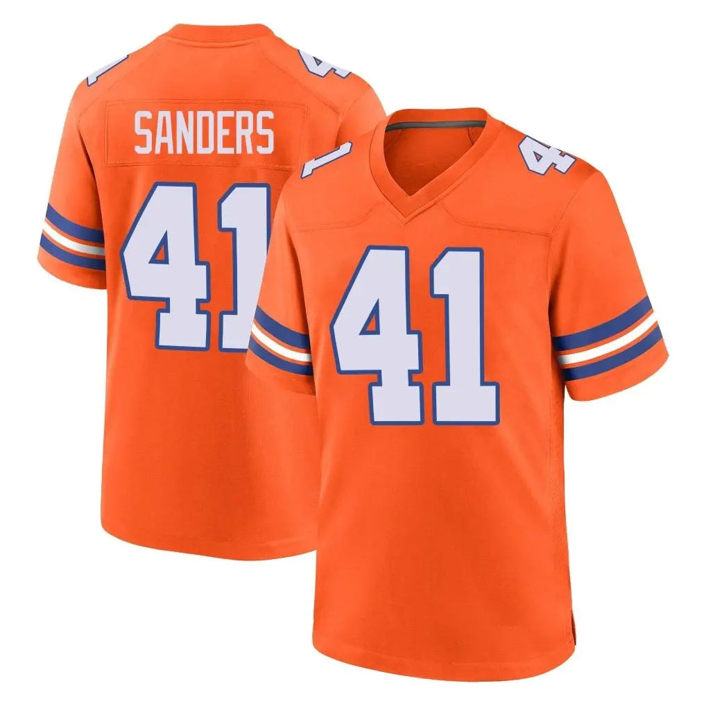 D.Broncos #41 Drew Sanders Player Orange Alternate Collection Throwback Game Ddoa Stitched Jerseys