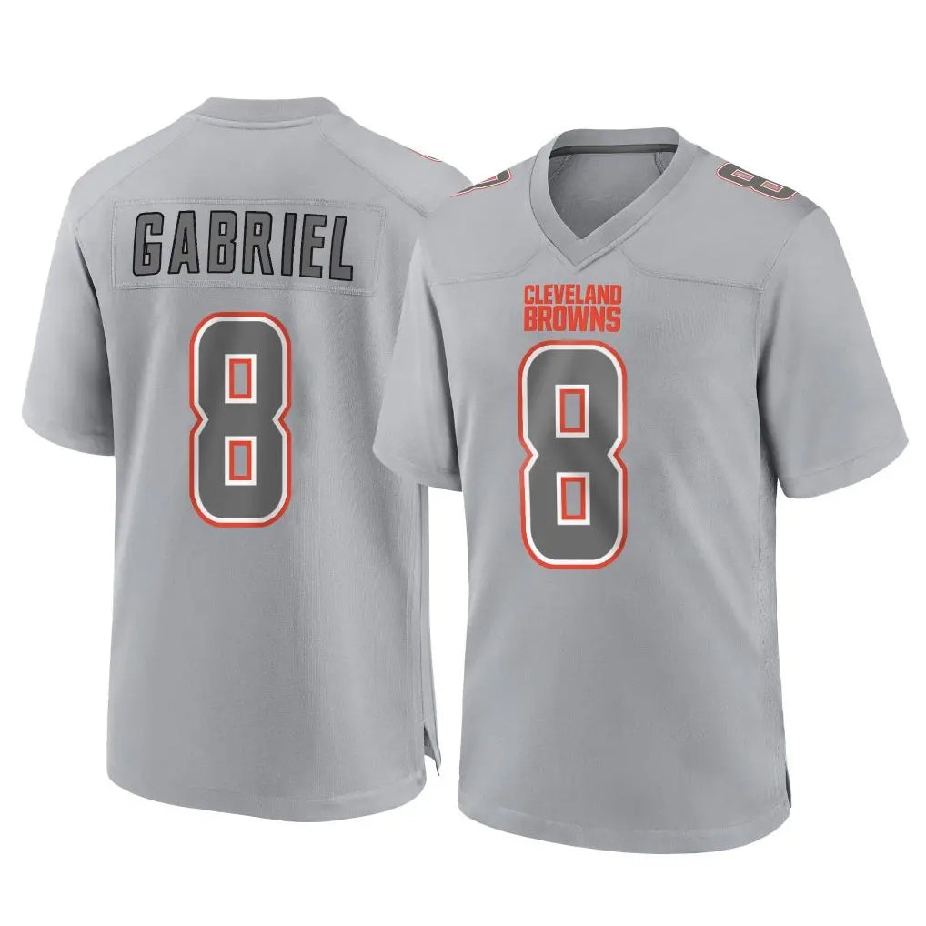 C.Browns #8 Dillon Gabriel Player Gray Atmosphere Fashion Game ROCER Stitched Jerseys