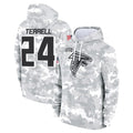 A.Falcons #24 A.J. Terrell Jr. Player Arctic Camo Salute to Service Limited Hoodie ROCER Stitched Jerseys