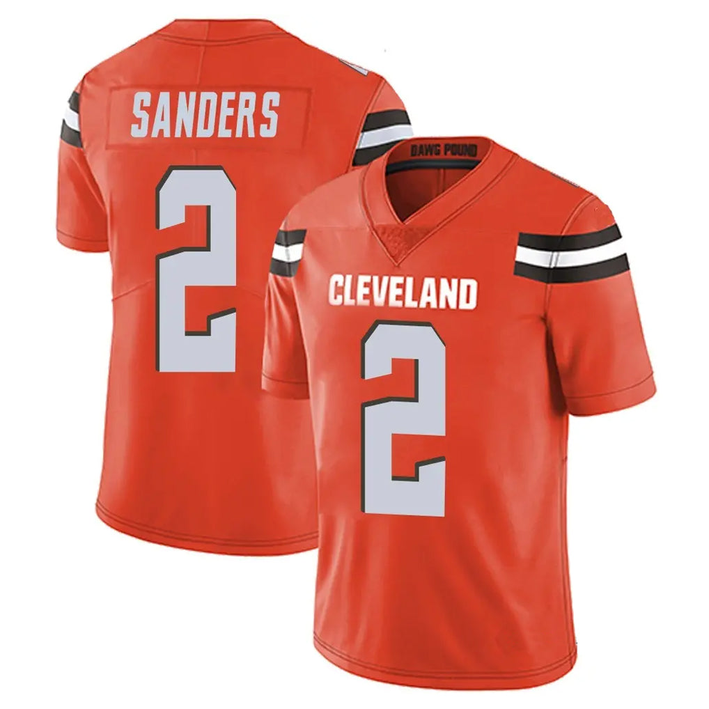 C.Browns #2 Shedeur Sanders Player Orange Alternate Vapor Untouchable Limited Home Game ROCER Stitched Jerseys