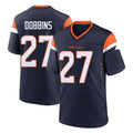 D.Broncos #27 J.K. Dobbins Player Navy Home Game ROCER Stitched Jerseys
