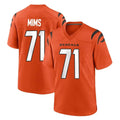 C.Bengals #71 Amarius Mims Player Orange Home Game ROCER Stitched Jerseys