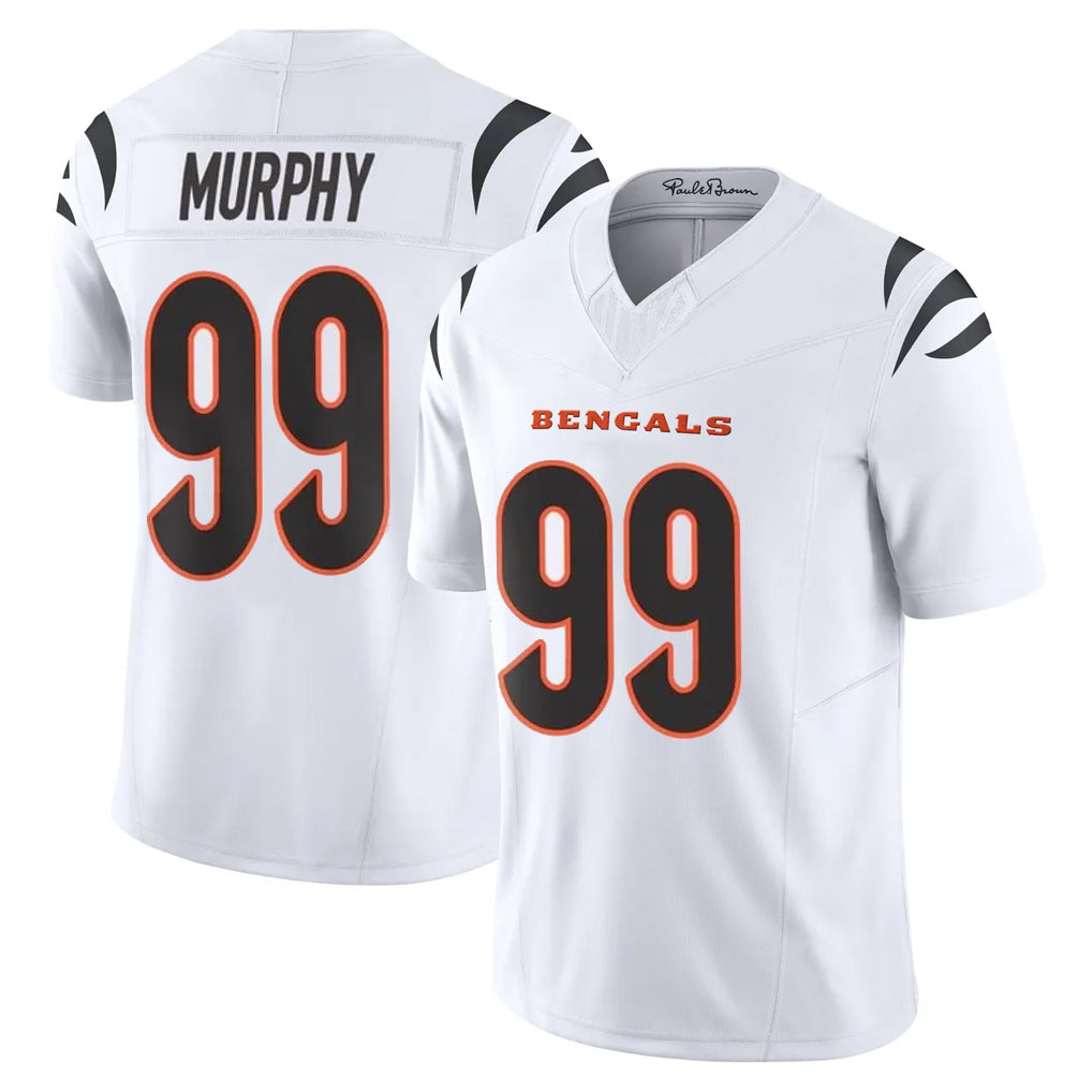 C.Bengals #99 Myles Murphy Player White Vapor F.U.S.E. Limited Home Game ROCER Stitched Jerseys