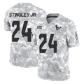 H.Texans #24 Derek Stingley Jr. Player Arctic Camo Salute To Service Limited Game ROCER Stitched Jerseys