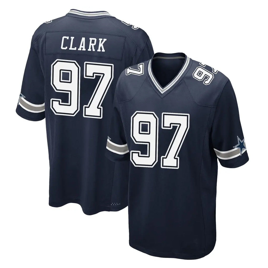 D.Cowboys #97 Kenny Clark Player Navy Home Game ROCER Stitched Jerseys