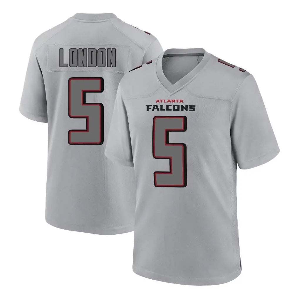 A.Falcons #5 Drake London Player Gray Fashion Home Game ROCER Stitched Jerseys