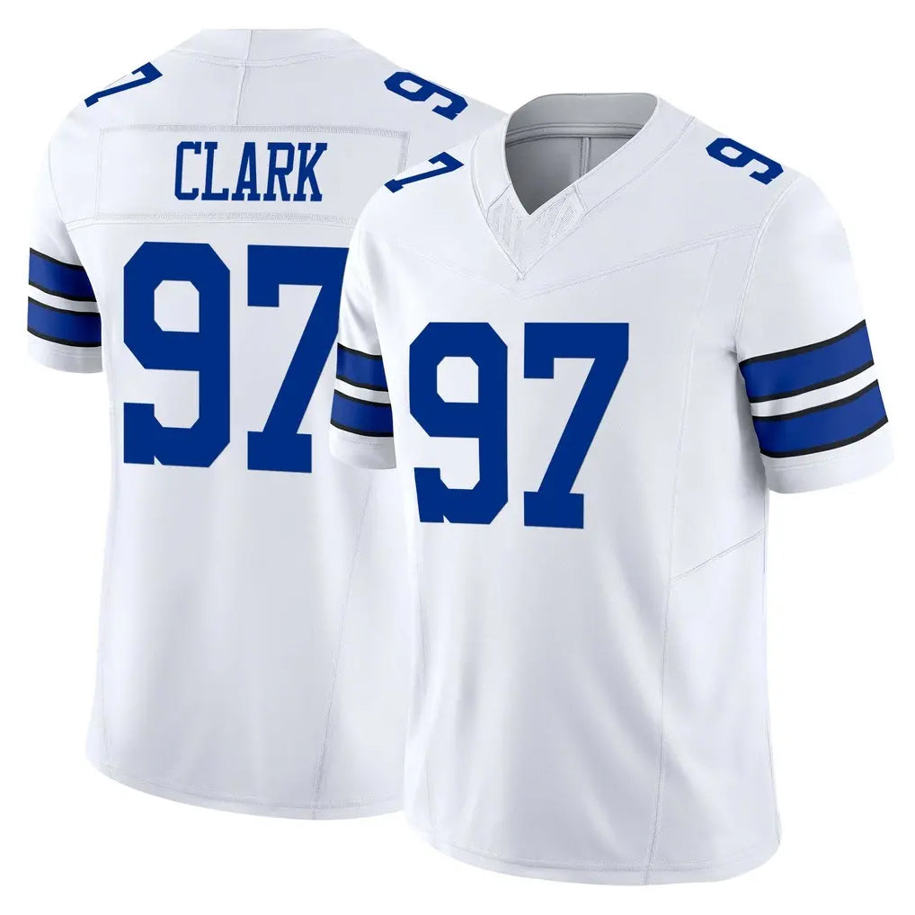 D.Cowboys #97 Kenny Clark Player White Limited Vapor F.U.S.E. Home Game ROCER Stitched Jerseys