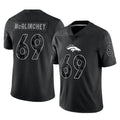 D.Broncos #69 Mike McGlinchey Player Black Reflective Limited ROCER Stitched Jerseys
