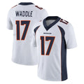 D.Broncos #17 Jaylen Waddle Player White Vapor Untouchable Limited Home Game ROCER Stitched Jerseys
