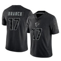 A.Falcons #17 Zachariah Branch Player Black RFLCTV Limited ROCER Stitched Jerseys