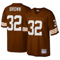 C.Browns #32 Jim Brown Player Brown Mitchell & Ness 1963 Throwback ROCER Stitched Jerseys