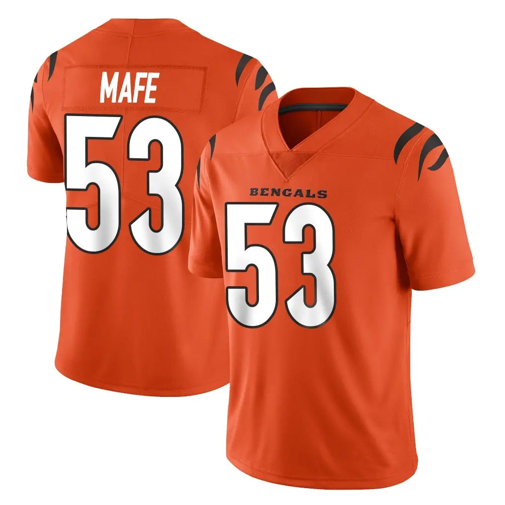 C.Bengals #53 Boye Mafe Player Orange Vapor Untouchable Limited Home Game ROCER Stitched Jerseys