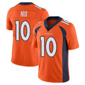 D.Broncos #10 Bo Nix Player Orange Color Vapor Untouchable Limited Game ROCER Stitched Jerseys