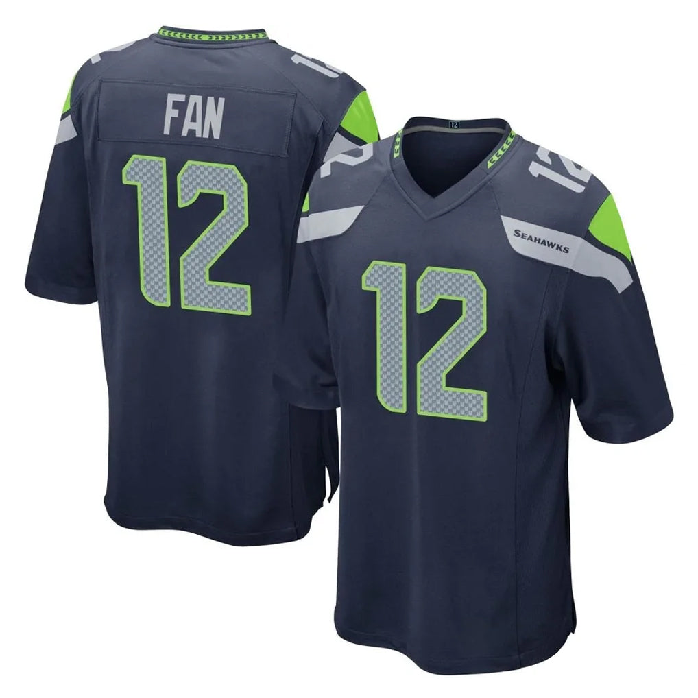 S.Seahawks #12 12th Fan Player Navy Home Game ROCER Stitched Jerseys