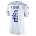 B.Bills #4 James Cook III Player White Rivalries Collection Vapor Limited ROCER Stitched Jerseys