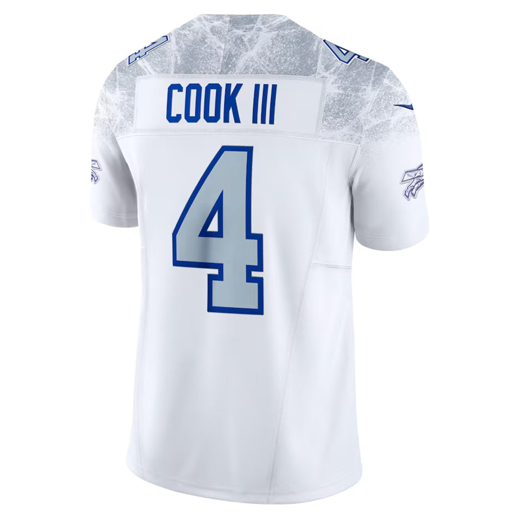 B.Bills #4 James Cook III Player White Rivalries Collection Vapor Limited ROCER Stitched Jerseys