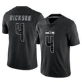 S.Seahawks #4 Michael Dickson Player Black Limited Reflective Home Game ROCER Stitched Jerseys