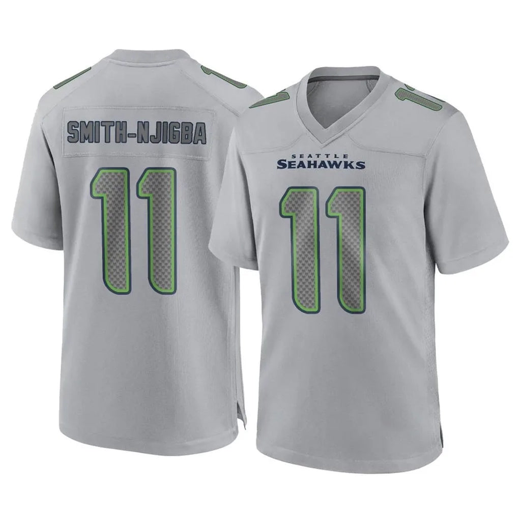 S.Seahawks #11 Jaxon Smith-Njigba Player Gray Atmosphere Fashion Home Game ROCER Stitched Jerseys