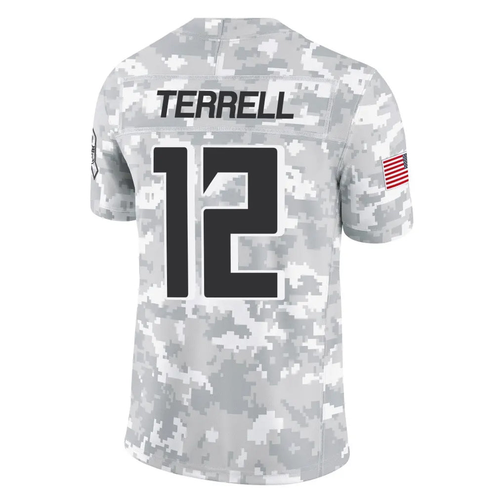 A.Falcons #12 Avieon Terrell Player Arctic Camo Salute to Service Limited ROCER Stitched Jerseys
