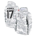 D.Broncos #17 Jaylen Waddle Player Arctic Camo Salute to Service Hoodies Limited Game ROCER Stitched Jerseys