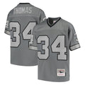 B.Bills #34 Thurman Thomas Player Gray Throwback Replica ROCER Stitched Jerseys
